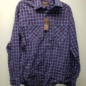 Black Brown 1826 LS Casual shirt L MWT